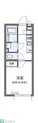 レオネクストノンブルキャトル 1Kの間取図画像