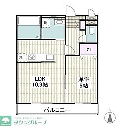 リコルテK 1LDKの間取図画像