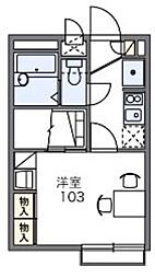 レオパレスプレミール 1Kの間取図画像
