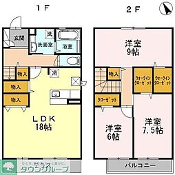 メゾン・デュ・プラターヌ 3LDKの間取図画像
