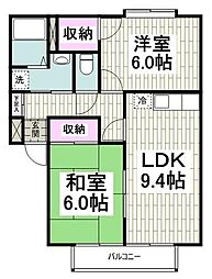 ウィンドワード2 2LDKの間取図画像
