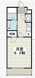 エアリーズ 1Kの間取図画像