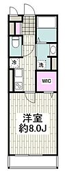 ラルジュ花見台 1Kの間取図画像