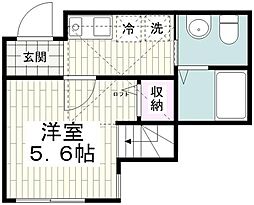 ハーミットクラブハウス 1Kの間取図画像