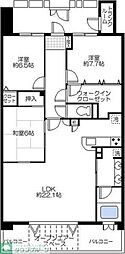 レイディアントシティ横濱カルティエ11 3LDKの間取図画像