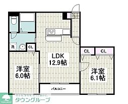 クラッシーズ 2LDKの間取図画像