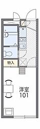 レオパレス笠間 1Kの間取図画像
