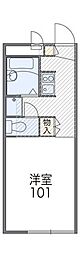 レオパレスファザーンB 1Kの間取図画像