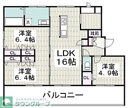 Moana 3LDKの間取図画像