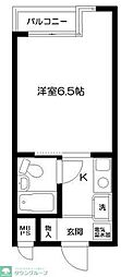 日神パレス戸塚 1Kの間取図画像