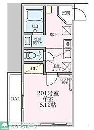 SORAIE 1Kの間取図画像