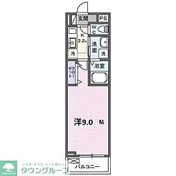 サンプレイス ザ・サード 1Kの間取図画像