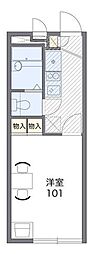 レオパレスN-1 1Kの間取図画像