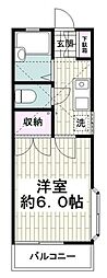 藤沢ドミール21 1Kの間取図画像