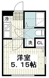 Coconeel上永谷 1Kの間取図画像