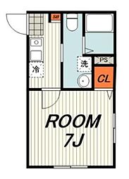 FRONTFIELD4 1Kの間取図画像