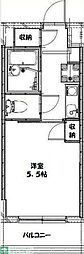 マツキビル 1Kの間取図画像