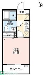 MTレジデンス立場 1Kの間取図画像