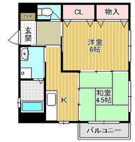パールハウス ｜滋賀県栗東市出庭(賃貸アパート2K・2階・41.31㎡)の写真 その2