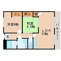 バローゼ3 4階2LDKの間取り