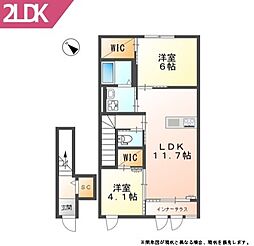 セレーノ 2階2LDKの間取り