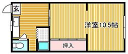 伊勢屋ハイツ 1Kの間取図画像