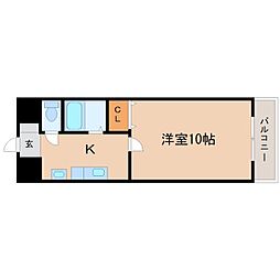 マイリーアン 1Kの間取図画像