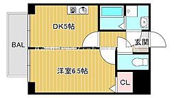 シャインローヤル 1DKの間取図画像