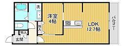 野洲市野洲マンション 1Kの間取図画像