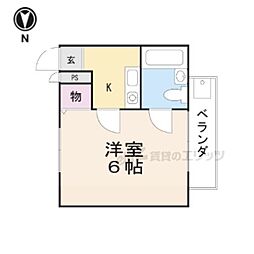 近江鉄道近江本線 水口石橋駅 徒歩1分の賃貸アパート 1階1Kの間取り