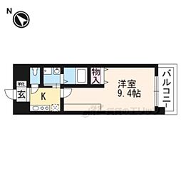 JR東海道・山陽本線 南草津駅 徒歩28分の賃貸マンション 2階1Kの間取り