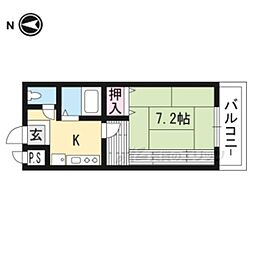 ｌａ　ｇｒａｃｅ　ｕｎ 3階1Kの間取り