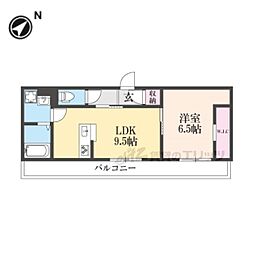 近江鉄道近江本線 水口石橋駅 徒歩4分の賃貸アパート 3階1LDKの間取り