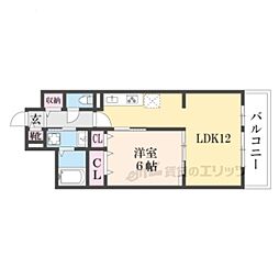 JR東海道・山陽本線 守山駅 バス27分 みずほ団地口下車 徒歩4分の賃貸アパート 2階1LDKの間取り