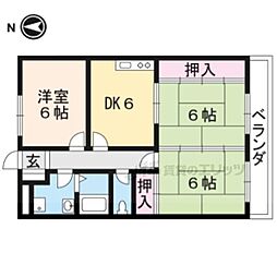 JR東海道・山陽本線 栗東駅 徒歩18分の賃貸マンション 3階3DKの間取り