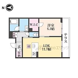 JR東海道・山陽本線 守山駅 徒歩14分の賃貸マンション 1階1LDKの間取り