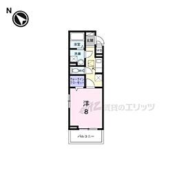 アストラル ノーブル 1Kの間取図画像