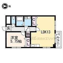 ブエナビスタ大津ウエスト 3階1LDKの間取り
