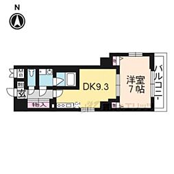 CITY SPIRE浜大津駅前 2階1LDKの間取り