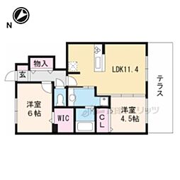 コンフォルタB 2LDKの間取図画像