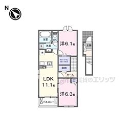リアン テール 2LDKの間取図画像