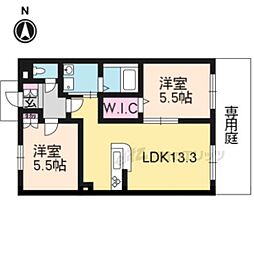 メゾンU 2LDKの間取図画像