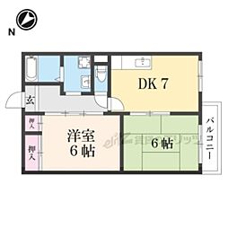 ファミールYOU 2DKの間取図画像