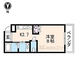 エンゼルハイツ 1DKの間取図画像