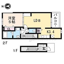 ラッフィナート 1LDKの間取図画像