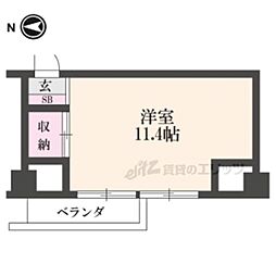 リコースクエアビル ワンルームの間取図画像