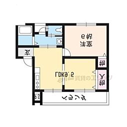 グランコートビワコ 1LDKの間取図画像