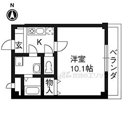 EM2498 1Kの間取図画像