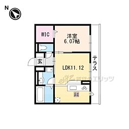 FRAN小柿 1LDKの間取図画像