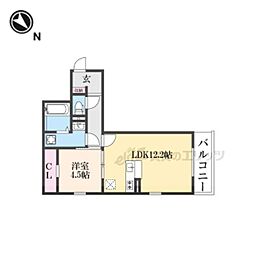 VENT ClAIR 1LDKの間取図画像